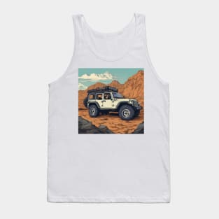 Jeep climbing a muddy mountain Tank Top